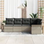 vidaXL Set de canapele pentru grădină 5 pcs 242.5 x 132.5 x 85 cm