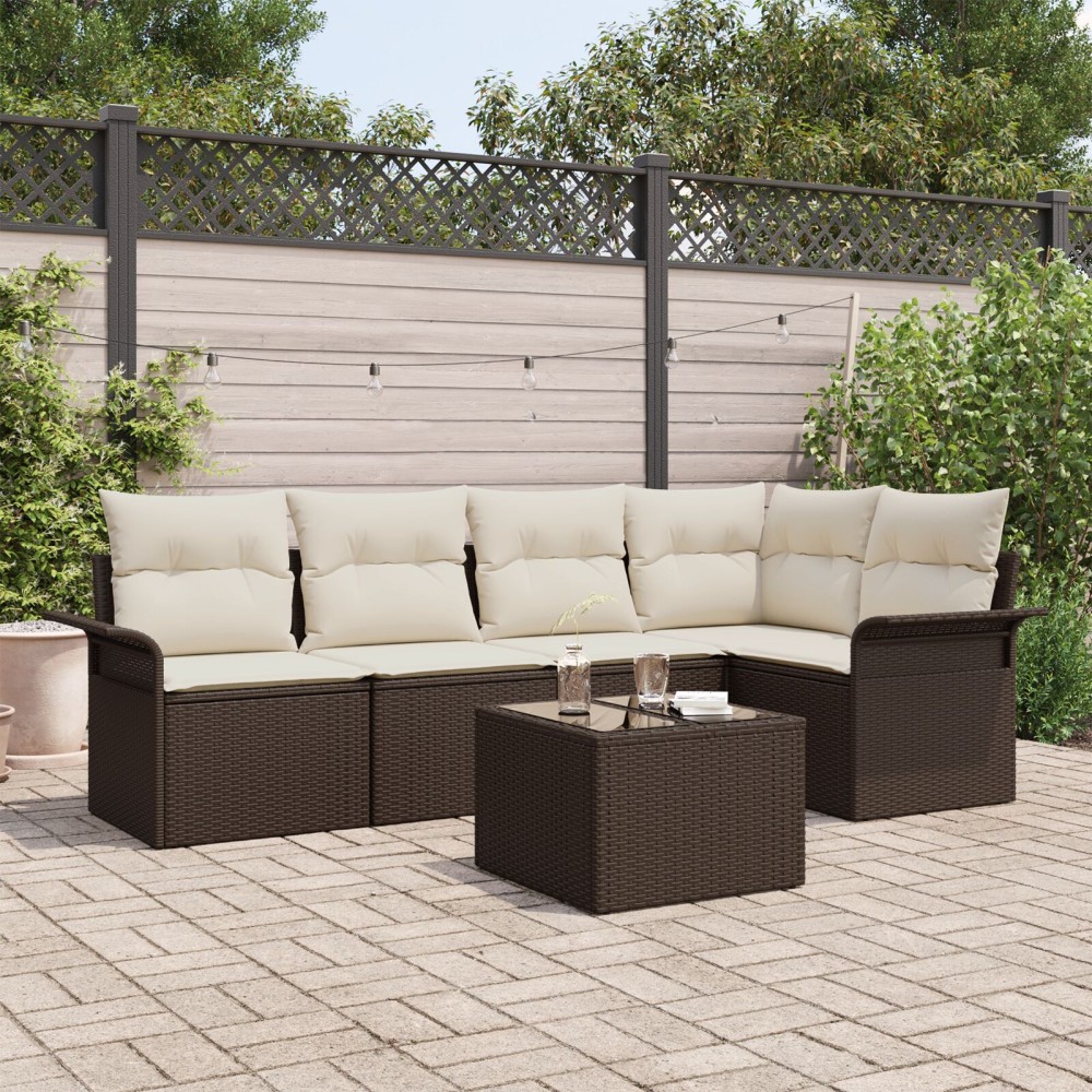 vidaXL Set de canapele pentru grădină 6 pcs 242.5 x 132.5 x 85 cm