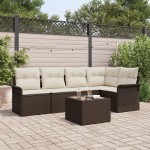 vidaXL Set de canapele pentru grădină 6 pcs 242.5 x 132.5 x 85 cm