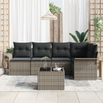 vidaXL Set de canapele pentru grădină 6 pcs 242.5 x 132.5 x 85 cm
