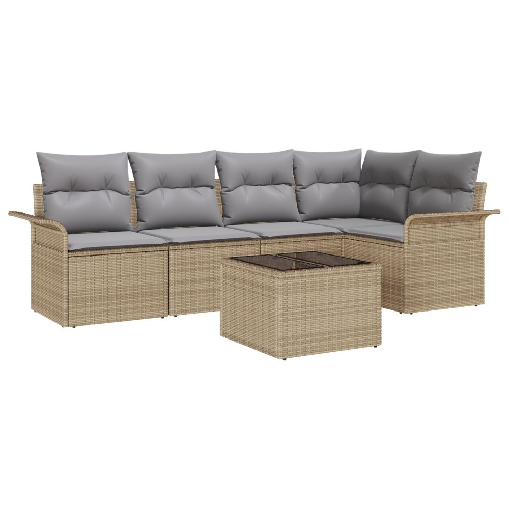 vidaXL Set de canapele pentru grădină 6 pcs 242.5 x 132.5 x 85 cm