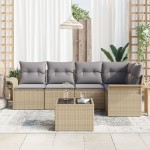 vidaXL Set de canapele pentru grădină 6 pcs 242.5 x 132.5 x 85 cm