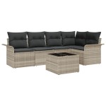 vidaXL Set de canapele pentru grădină 6 pcs Gri 55 x 55 x 37 cm