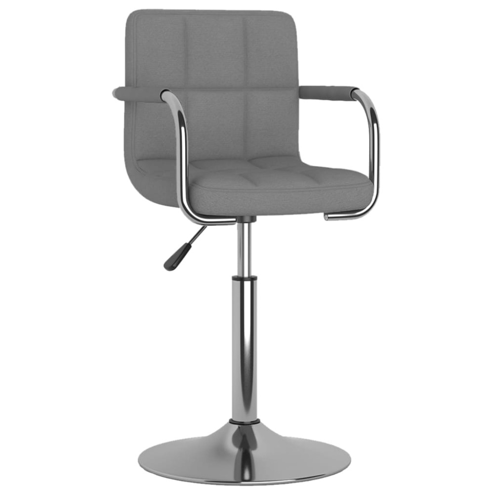 vidaXL Scaun de bar, gri deschis, material textil