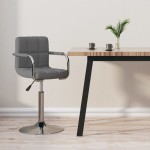 vidaXL Scaun de bar, gri deschis, material textil vidaXL Scaun de bar, gri deschis, material textil