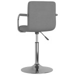 vidaXL Scaun de bar, gri deschis, material textil vidaXL Scaun de bar, gri deschis, material textil