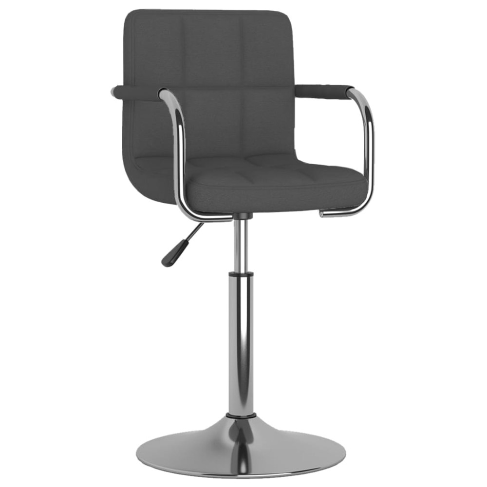 vidaXL Scaun de bar, gri închis, material textil
