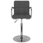 vidaXL Scaun de bar, gri închis, material textil vidaXL Scaun de bar, gri închis, material textil