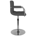 vidaXL Scaun de bar, gri închis, material textil vidaXL Scaun de bar, gri închis, material textil