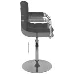 vidaXL Scaun de bar, gri închis, material textil vidaXL Scaun de bar, gri închis, material textil