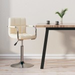 vidaXL Scaun de bar, crem, material textil vidaXL Scaun de bar, crem, material textil