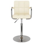 vidaXL Scaun de bar, crem, material textil vidaXL Scaun de bar, crem, material textil