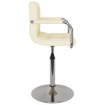 vidaXL Scaun de bar, crem, material textil vidaXL Scaun de bar, crem, material textil