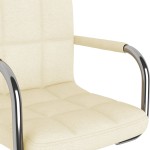 vidaXL Scaun de bar, crem, material textil vidaXL Scaun de bar, crem, material textil