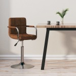 vidaXL Scaun de bar, maro, material textil vidaXL Scaun de bar, maro, material textil
