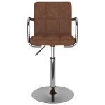 vidaXL Scaun de bar, maro, material textil vidaXL Scaun de bar, maro, material textil
