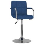 vidaXL Scaun de bar, albastru, material textil vidaXL Scaun de bar, albastru, material textil