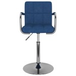 vidaXL Scaun de bar, albastru, material textil vidaXL Scaun de bar, albastru, material textil