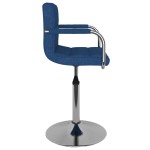 vidaXL Scaun de bar, albastru, material textil vidaXL Scaun de bar, albastru, material textil
