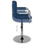 vidaXL Scaun de bar, albastru, material textil vidaXL Scaun de bar, albastru, material textil