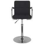vidaXL Scaun de bar, negru, material textil vidaXL Scaun de bar, negru, material textil