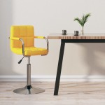 vidaXL Scaun de bar, galben, material textil vidaXL Scaun de bar, galben, material textil