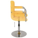 vidaXL Scaun de bar, galben, material textil vidaXL Scaun de bar, galben, material textil
