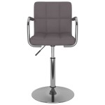 vidaXL Scaun de bar, gri taupe, material textil vidaXL Scaun de bar, gri taupe, material textil