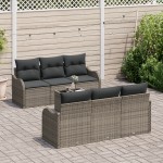 vidaXL Set de canapele pentru grădină 7 pcs Gri 55 x 55 x 37 cm vidaXL Set de canapele pentru grădină 7 pcs Gri 55 x 55 x 37 cm