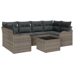 vidaXL Set de canapele pentru grădină 7 pcs Gri 55 x 55 x 37 cm vidaXL Set de canapele pentru grădină 7 pcs Gri 55 x 55 x 37 cm