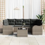 vidaXL Set de canapele pentru grădină 7 pcs Gri 55 x 55 x 37 cm vidaXL Set de canapele pentru grădină 7 pcs Gri 55 x 55 x 37 cm