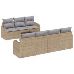 vidaXL Set de canapele pentru grădină 8 pcs Bej 55 x 55 x 37 cm