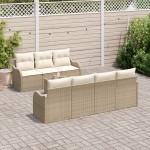 vidaXL Set de canapele pentru grădină 8 pcs Bej 55 x 55 x 37 cm