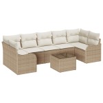 vidaXL Set de canapele pentru grădină 8 pcs Bej 55 x 55 x 37 cm