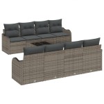 vidaXL Set de canapele pentru grădină 9 pcs Gri 55 x 55 x 37 cm