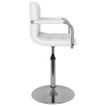 vidaXL Scaun de bar, alb, piele ecologică vidaXL Scaun de bar, alb, piele ecologică