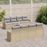 vidaXL Set de canapele pentru grădină 9 pcs Bej 55 x 55 x 37 cm