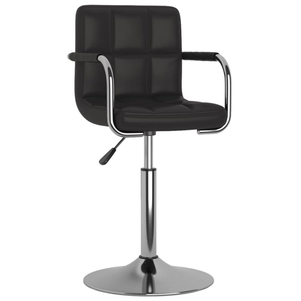 vidaXL Scaun de bar, negru, piele ecologică
