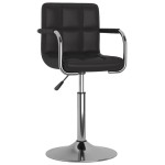 vidaXL Scaun de bar, negru, piele ecologică vidaXL Scaun de bar, negru, piele ecologică