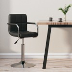 vidaXL Scaun de bar, negru, piele ecologică vidaXL Scaun de bar, negru, piele ecologică