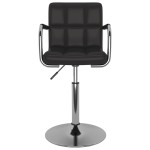 vidaXL Scaun de bar, negru, piele ecologică vidaXL Scaun de bar, negru, piele ecologică