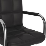 vidaXL Scaun de bar, negru, piele ecologică vidaXL Scaun de bar, negru, piele ecologică