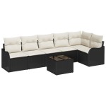 Set Canapea Grădină 6 Piese cu Perne Rattan Poli Maro Set Canapea Grădină 6 Piese cu Perne Rattan Poli Maro