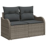 Set canapea 6 piese ratan gri vidaXL Set canapea 6 piese ratan gri vidaXL