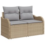 Set 9 canapele grădină cu perne din ratan negru Set 9 canapele grădină cu perne din ratan negru