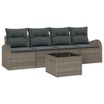 vidaXL Set de canapele pentru grădină 5 pcs Gri 55 x 55 x 37 cm
