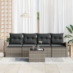 vidaXL Set de canapele pentru grădină 5 pcs Gri 55 x 55 x 37 cm