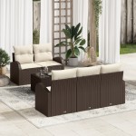 vidaXL Set de canapele pentru grădină 6 pcs Maro 55 x 55 x 37 cm