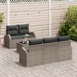 vidaXL Set de canapele pentru grădină 6 pcs Gri 55 x 55 x 37 cm