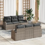 vidaXL Set de canapele pentru grădină 7 pcs Gri 55 x 55 x 37 cm vidaXL Set de canapele pentru grădină 7 pcs Gri 55 x 55 x 37 cm
